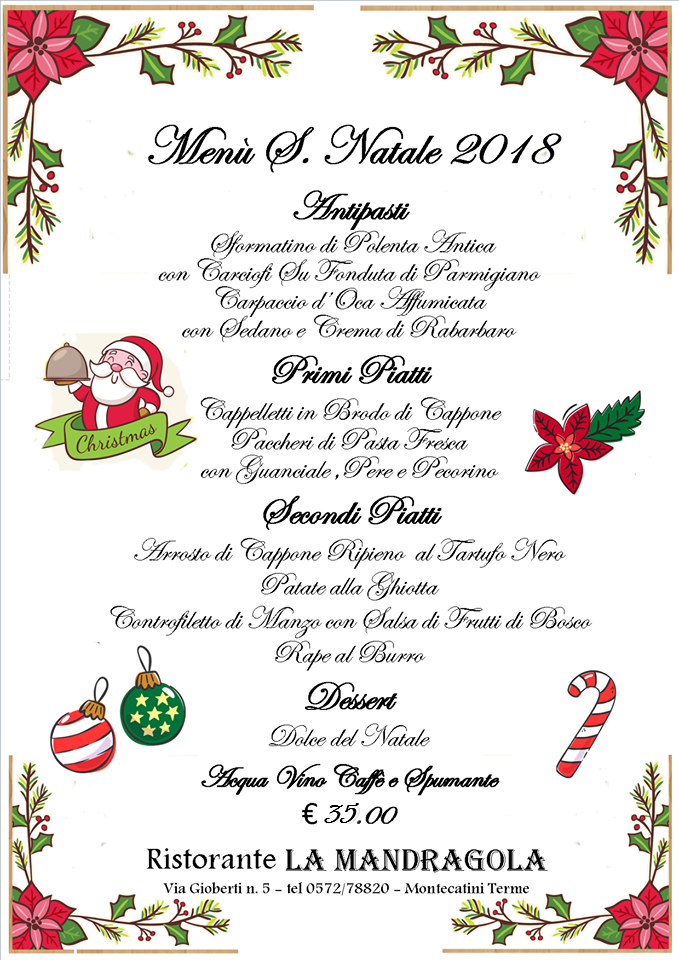 Natale 2019 La Mandragola Montecatini Terme