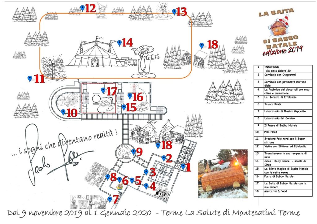 Mappa Baita di Babbo Natale